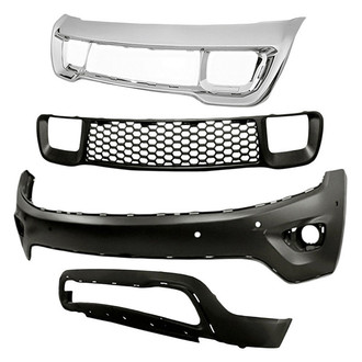 TruParts® - 4-Piece (Front Upper and Lower Bumper Cover, Front Bumper Grille, Grille Frame) (Standard Line)