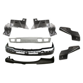 TruParts® - 7-Piece (Front Upper Bumper Cover, Front Bumper Face Bar, Front Bumper Air Deflector, Front Inner and Outer Bumper Bracket, Front Inner and Outer Bumper Reinforcement Bar Brace) (Standard Line)