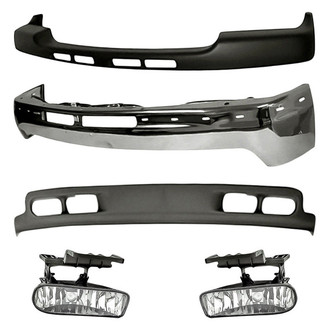 TruParts® - 5-Piece (Front Bumper Face Bar, Front Bumper Air Deflector, Driver and Passenger Side Fog Light, Front Upper Bumper Valance) (Standard Line)