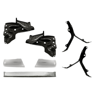 TruParts® - 7-Piece (Rear Bumper Face Bar, Rear Inner and Outer Bumper Bracket, Rear Inner and Outer Bumper Cover Support, Rear Inner and Outer Bumper End) (Standard Line)