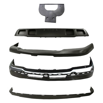 TruParts® - 5-Piece (Front Upper Bumper Cover, Front Bumper Face Bar, Front Lower Bumper Deflector Extension, Front Bumper Air Deflector, Front License Plate Bracket w/o Mounting Hardware) (Standard Line)