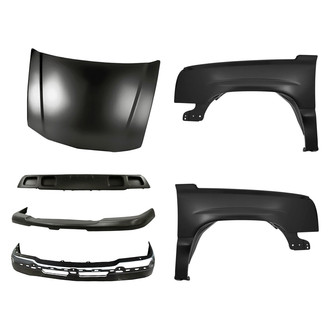 TruParts® - 6-Piece (Front Upper Bumper Cover, Front Driver and Passenger Side Fender, Front Bumper Face Bar, Front Bumper Air Deflector, Hood Panel) (Standard Line)