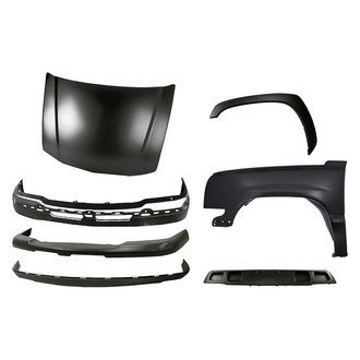 TruParts® - 7-Piece (Front Upper Bumper Cover, Front Driver Side Fender, Front Bumper Face Bar, Front Lower Bumper Deflector Extension, Front Bumper Air Deflector, Hood Panel, Front Driver Side Fender Flare) (Standard Line)