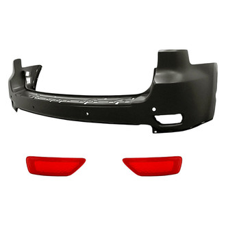 TruParts® - 3-Piece (Rear Upper Bumper Cover, Rear Inner and Outer Bumper Reflector) (Standard Line)