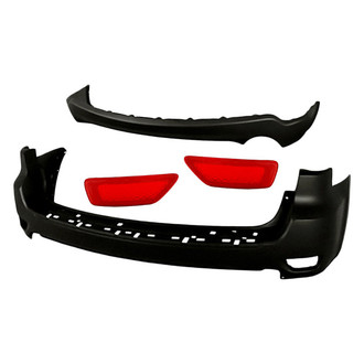 TruParts® - 4-Piece (Rear Upper and Lower Bumper Cover, Rear Inner and Outer Bumper Reflector) (CAPA Certified)