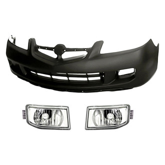 TruParts® - 3-Piece (Front Bumper Cover, Driver and Passenger Side Fog Light Lens and Housing) (Standard Line)
