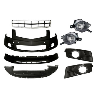 TruParts® - 8-Piece (Front Upper and Lower Bumper Cover, Front Lower Bumper Deflector, Driver and Passenger Side Fog Light, Front Center Bumper Grille, Front Inner and Outer Fog Light Bezel) (Standard Line)