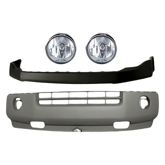 TruParts® - 4-Piece (Front Upper and Lower Bumper Cover, Driver and Passenger Side Fog Light) (Standard Line)