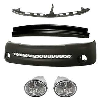 TruParts® - 5-Piece (Front Bumper Cover, Driver and Passenger Side Fog Light, Front Bumper Reinforcement, Front Upper Bumper Cover Retainer) (Standard Line)