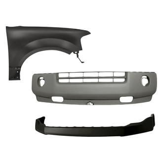 TruParts® - 3-Piece (Front Upper and Lower Bumper Cover, Front Passenger Side Fender) (Standard Line)
