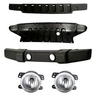 TruParts® - 5-Piece (Front Bumper Cover, Front Lower Bumper Valance, Driver and Passenger Side Fog Light, Front Bumper To Body Filler Panel) (Standard Line)