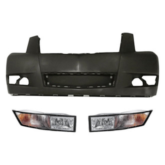 TruParts® - 3-Piece (Front Bumper Cover, Driver and Passenger Side Fog Light) (Standard Line)