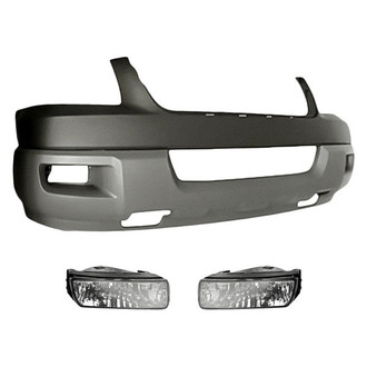 TruParts® - 3-Piece (Front Bumper Cover, Driver and Passenger Side Fog Light) (Standard Line)