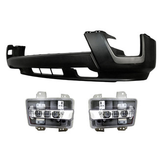 TruParts® - 3-Piece (Front Lower Bumper Cover, Driver and Passenger Side Fog Light) (Standard Line)
