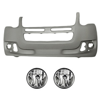 TruParts® - 3-Piece (Front Bumper Cover, Driver and Passenger Side Fog Light) (Standard Line)