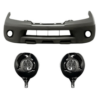 TruParts® - 3-Piece (Front Bumper Cover, Driver and Passenger Side Fog Light) (Standard Line)