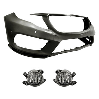 TruParts® - 3-Piece (Front Bumper Cover, Driver and Passenger Side Fog Light) (Standard Line)