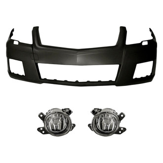 TruParts® - 3-Piece (Front Bumper Cover, Driver and Passenger Side Fog Light) (Standard Line)