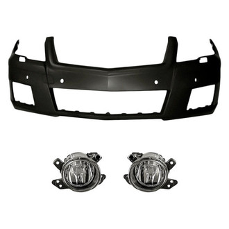 TruParts® - 3-Piece (Front Bumper Cover, Driver and Passenger Side Fog Light) (Standard Line)