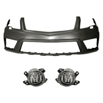 TruParts® - 3-Piece (Front Bumper Cover, Driver and Passenger Side Fog Light) (Standard Line)