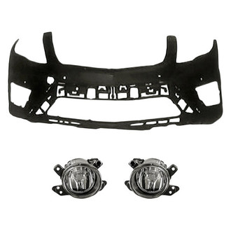 TruParts® - 3-Piece (Front Bumper Cover, Driver and Passenger Side Fog Light) (Standard Line)