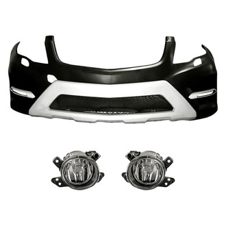 TruParts® - 3-Piece (Front Bumper Cover, Driver and Passenger Side Fog Light) (Standard Line)