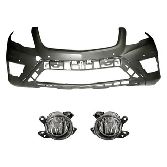 TruParts® - 3-Piece (Front Bumper Cover, Driver and Passenger Side Fog Light) (Standard Line)