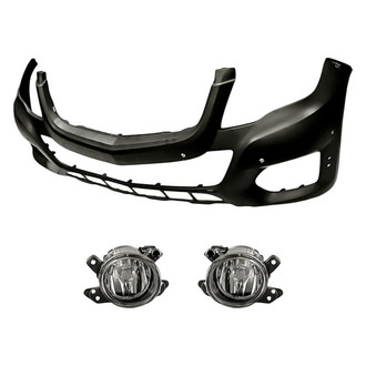 TruParts® - 3-Piece (Front Bumper Cover, Driver and Passenger Side Fog Light) (Standard Line)