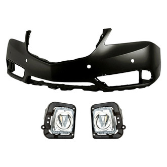 TruParts® - 3-Piece (Front Bumper Cover, Driver and Passenger Side Fog Light) (Standard Line)