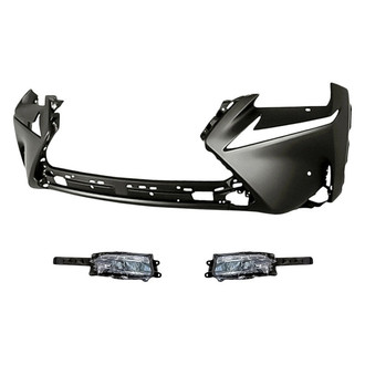 TruParts® - 3-Piece (Front Bumper Cover, Driver and Passenger Side Fog Light) (Standard Line)