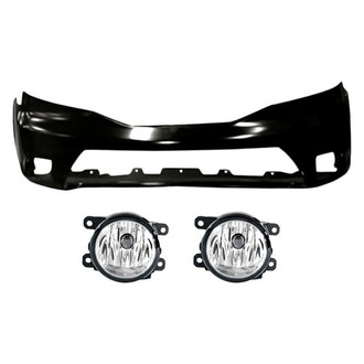 TruParts® - 3-Piece (Front Bumper Cover, Driver and Passenger Side Fog Light) (Standard Line)