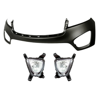 TruParts® - 3-Piece (Front Upper Bumper Cover, Driver and Passenger Side Fog Light) (Standard Line)
