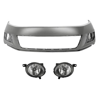 TruParts® - 3-Piece (Front Bumper Cover, Driver and Passenger Side Fog Light) (Standard Line)