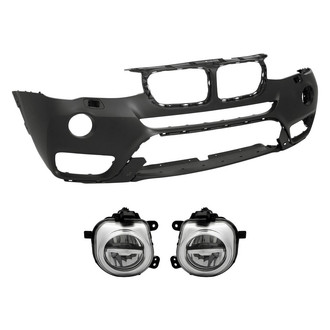 TruParts® - 3-Piece (Front Bumper Cover, Driver and Passenger Side Fog Light) (Standard Line)