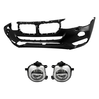 TruParts® - 3-Piece (Front Bumper Cover, Driver and Passenger Side Fog Light) (Standard Line)