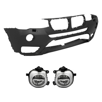 TruParts® - 3-Piece (Front Bumper Cover, Driver and Passenger Side Fog Light) (Standard Line)