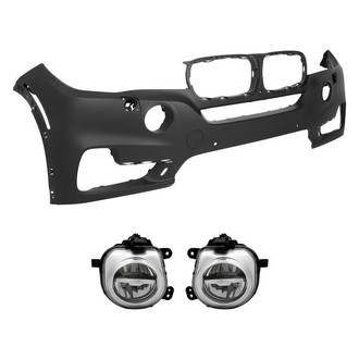 TruParts® - 3-Piece (Front Bumper Cover, Driver and Passenger Side Fog Light) (Standard Line)