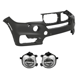 TruParts® - 3-Piece (Front Bumper Cover, Driver and Passenger Side Fog Light) (Standard Line)
