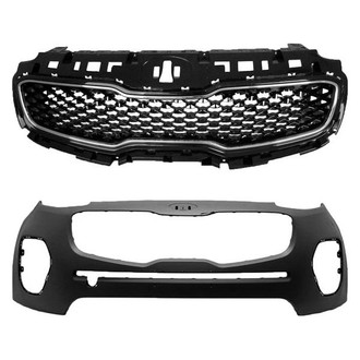 TruParts® - 2-Piece (Front Bumper Cover, Grille) (CAPA Certified)