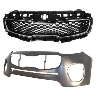 TruParts® - 2-Piece (Front Bumper Cover, Grille) (CAPA Certified)