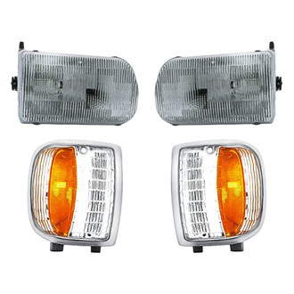 TruParts® - 4-Piece Kit (Driver and Passenger Side Headlights, Driver and Passenger Side Turn Signal/Corner Lights) (Standard Line)
