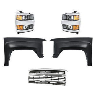 TruParts® - 5-Piece Kit (Driver and Passenger Side Headlights, Grille, Driver and Passenger Side Fenders) (Standard Line)