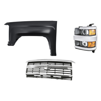 TruParts® - 3-Piece Kit (Driver Side Headlight, Grille, Front Driver Side Fender) (Standard Line)