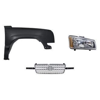 TruParts® - 3-Piece Kit (Passenger Side Headlight, Grille, Front Passenger Side Fender) (Standard Line)