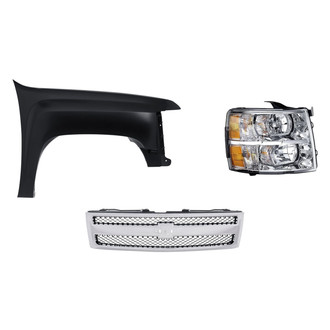 TruParts® - 3-Piece Kit (Passenger Side Headlight, Grille, Front Passenger Side Fender) (Standard Line)