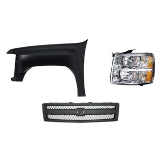 TruParts® - 3-Piece Kit (Driver Side Headlight, Grille, Front Driver Side Fender) (Standard Line)