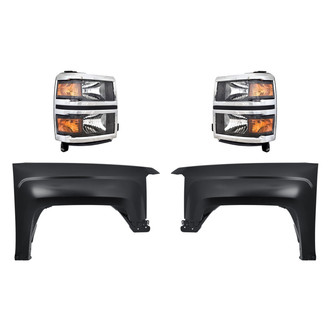 TruParts® - 4-Piece Kit (Driver and Passenger Side Headlights, Driver and Passenger Side Fenders) (Standard Line)