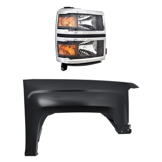 TruParts® - 2-Piece Kit (Passenger Side Headlight, Front Passenger Side Fender) (Standard Line)