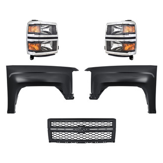TruParts® - 5-Piece Kit (Driver and Passenger Side Headlights, Grille, Driver and Passenger Side Fenders) (Standard Line)