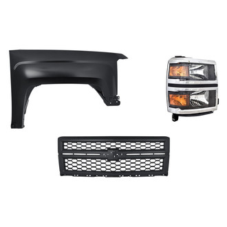 TruParts® - 3-Piece Kit (Passenger Side Headlight, Grille, Front Passenger Side Fender) (Standard Line)